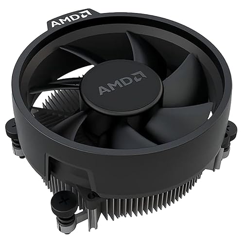 AMD Wraith Stealth Socket AM4 - Enfriador de CPU con conector de 4 pines con disipador de calor de aluminio y ventilador de 3.93 pulgadas (delgado)
