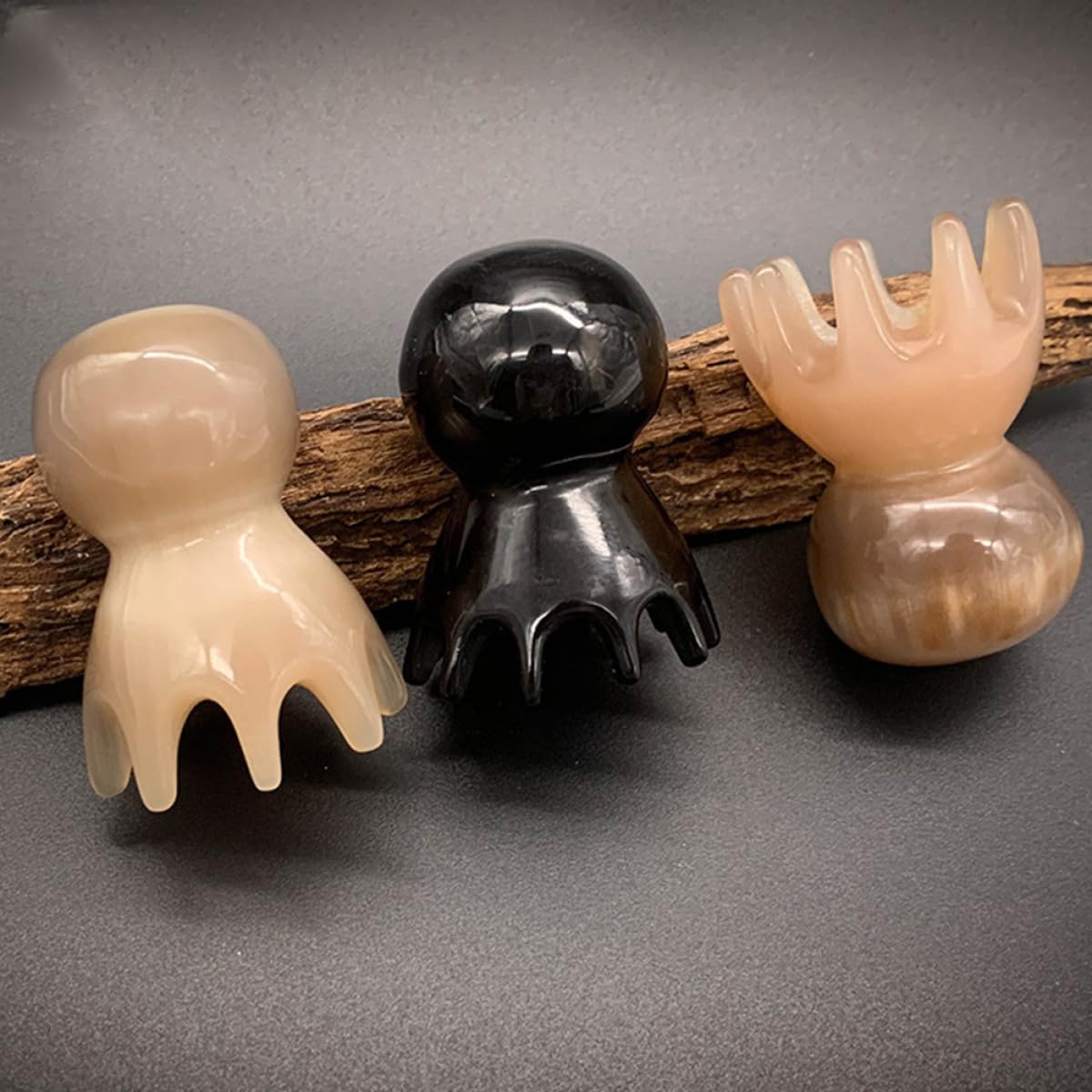 COLLBATH 2 Peines De Cuerno Hechos A Mano Para Limpiar El Cuero Cabelludo Herramienta De Masaje Para La Salud Del Cabello Y El Cuero Cabelludo.