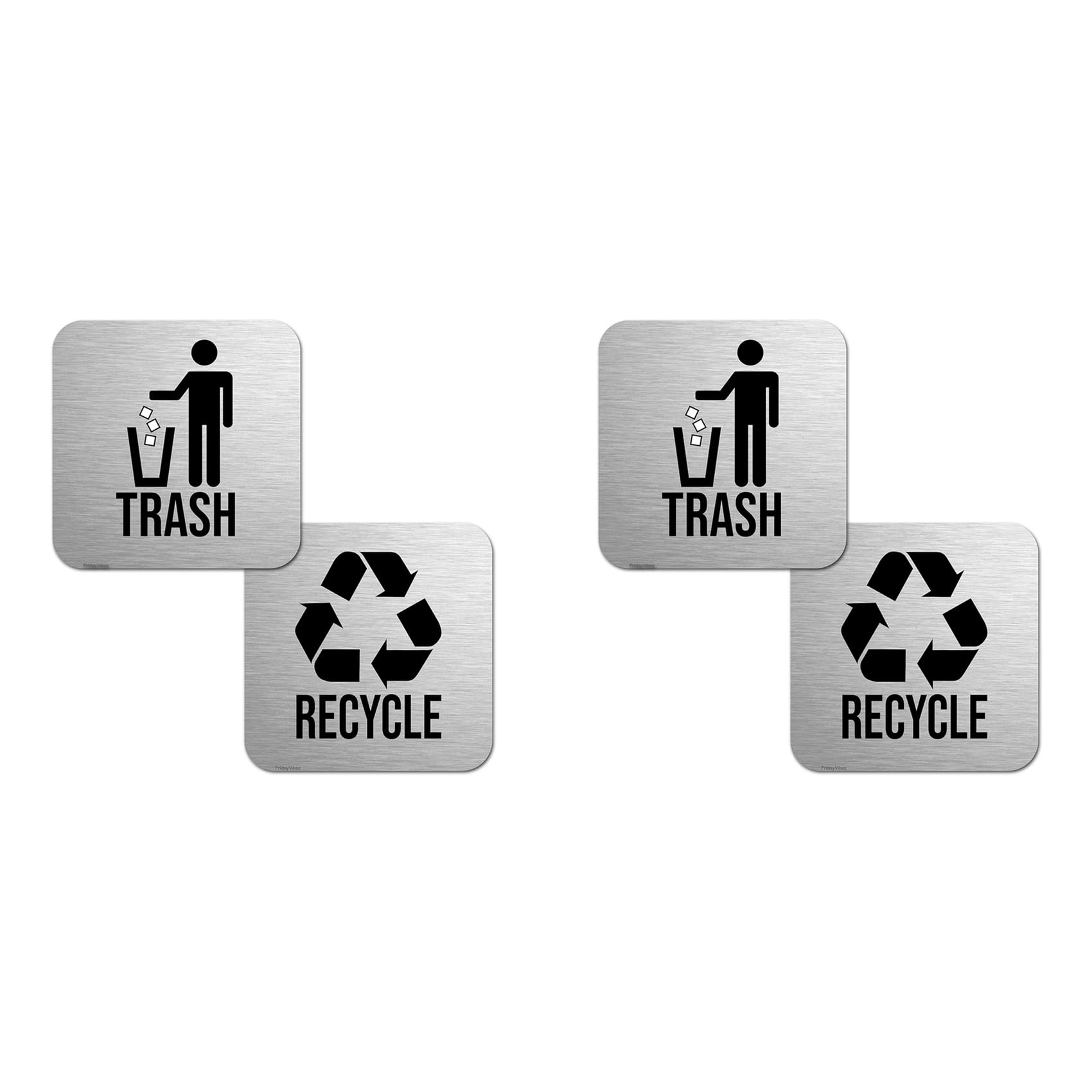 Hndhbfgrt 4X Recycle and Trash for Kitchen Trash Cans and Recycling Bins, Indoor Trash and Recycle Combo