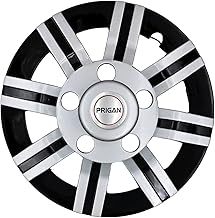 PRIGAN Wheel Cover for Bolero 16 Inch Silver Black Wheel Cap (16 Inch) (Set of 4 Pcs) (Press Fitting) Model- Bolero T4-16