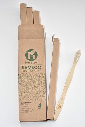 Cepillos de dientes de bambú de Hope Leaf cerdas firmes