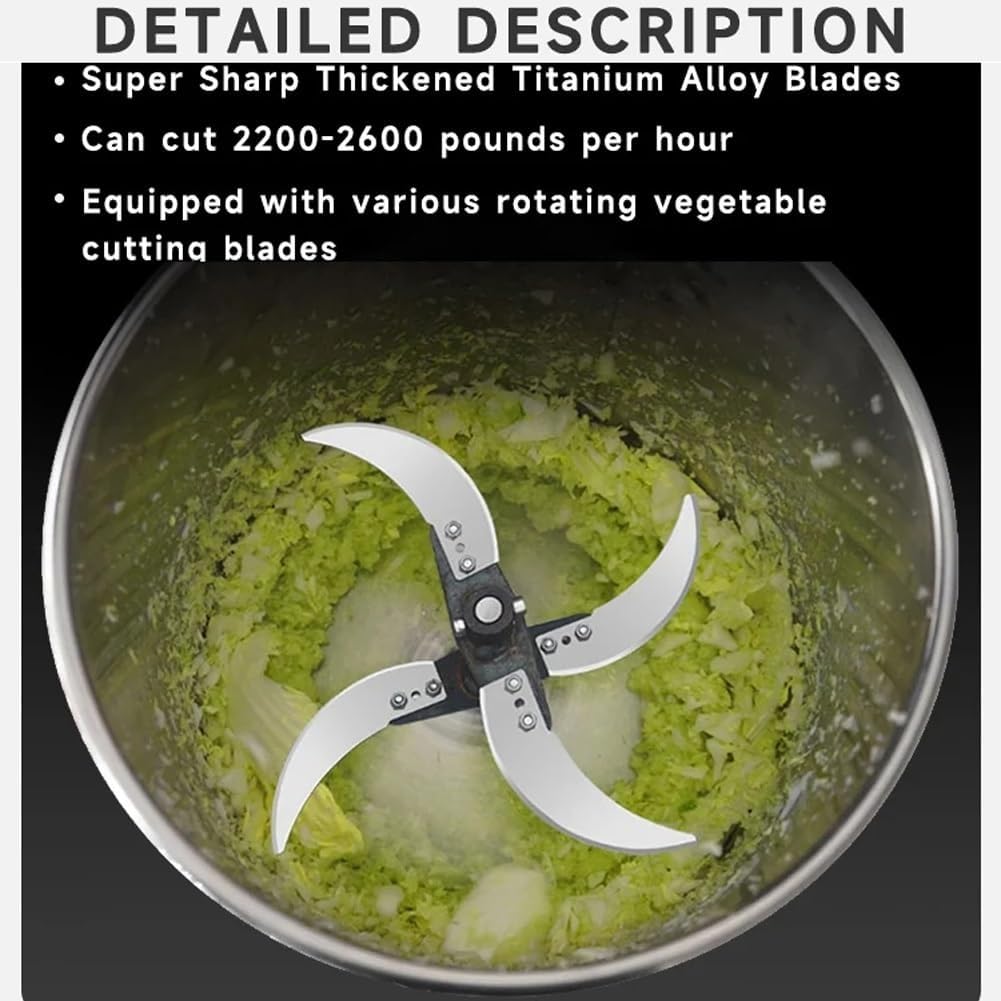Robot Culinaire En Acier Inoxydable 550-1000 W, Robot Culinaire Et Hachoir Avec 4 Lames Supplémentaires, Hachoir À Légumes, Équipement Agricole For Poulet, Canard, Cochon(750W)