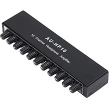 Multicanal Divisor Audio with 10 Sound Amplifiers of Independent Volumes for Levels and Recording Studies
