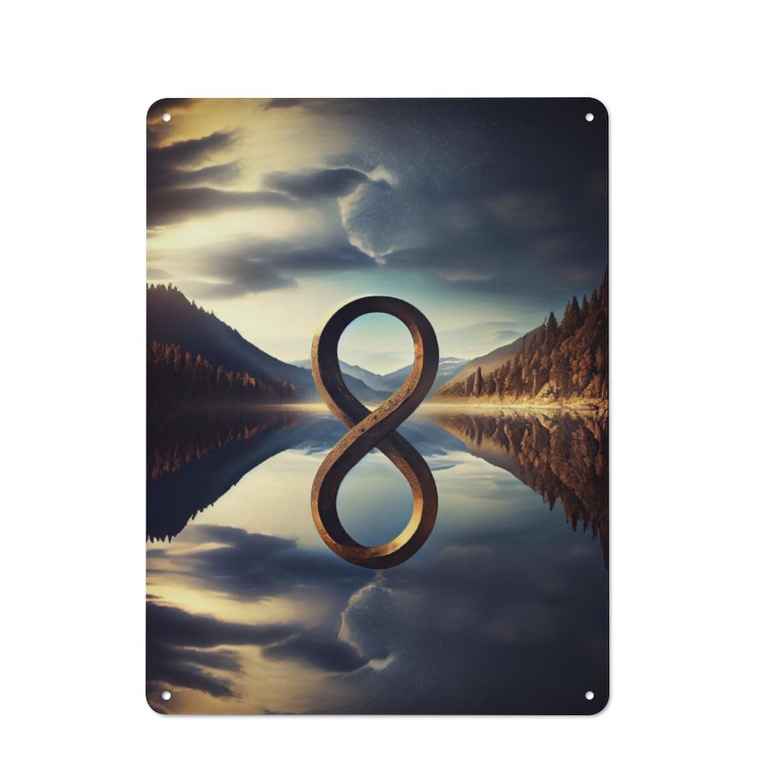 Junmoney Infinity Of Nature For Lounge Or Reading Corner, Vintage Metal Sign 40X30cm, For Cooler-Season Styling In Lounge And Reading Corner