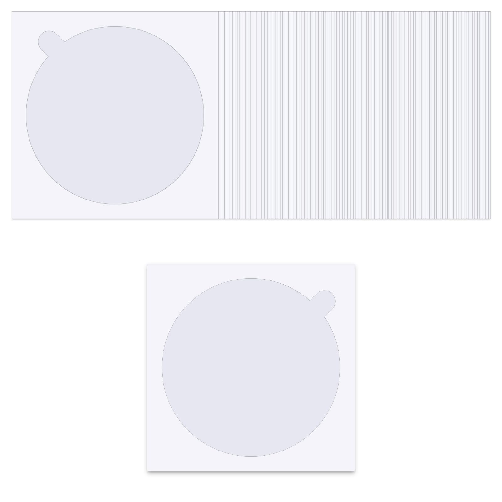 200Pcs Badge Film, PVC Transparent Badge Protective Film Circle Mylars Protective Sheet for Arts Crafts Supplies (75mm)