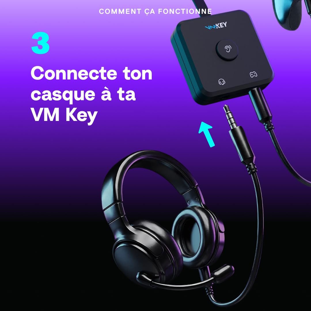 Voicemod Key - VMKey Modificateur de Voix en Temps Réel et Soundboard pour Consoles de Jeu (Compatible avec PS5, PS4, Xbox, SWITCH2)
