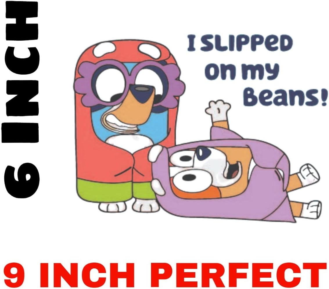 I Slipped on My Beans Vinyl Decal 5x8 inches Hilarious Meme Sticker Spilled My Beans Meme Decal for Cars Trucks & Water Bottles