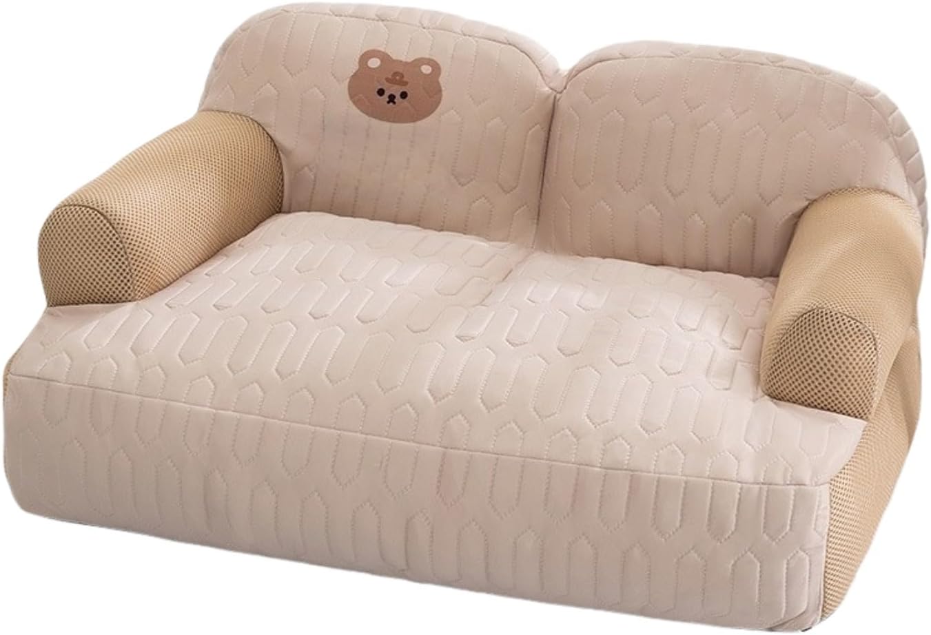 Pet Bed, Dog Sofa, Latex, Dog Cushion, Spring and Summer, Breathable, Removable, Washable, Dog Bed for Cats, Bed for Small Dogs, Bed for Sleeping Cats Brown, M
