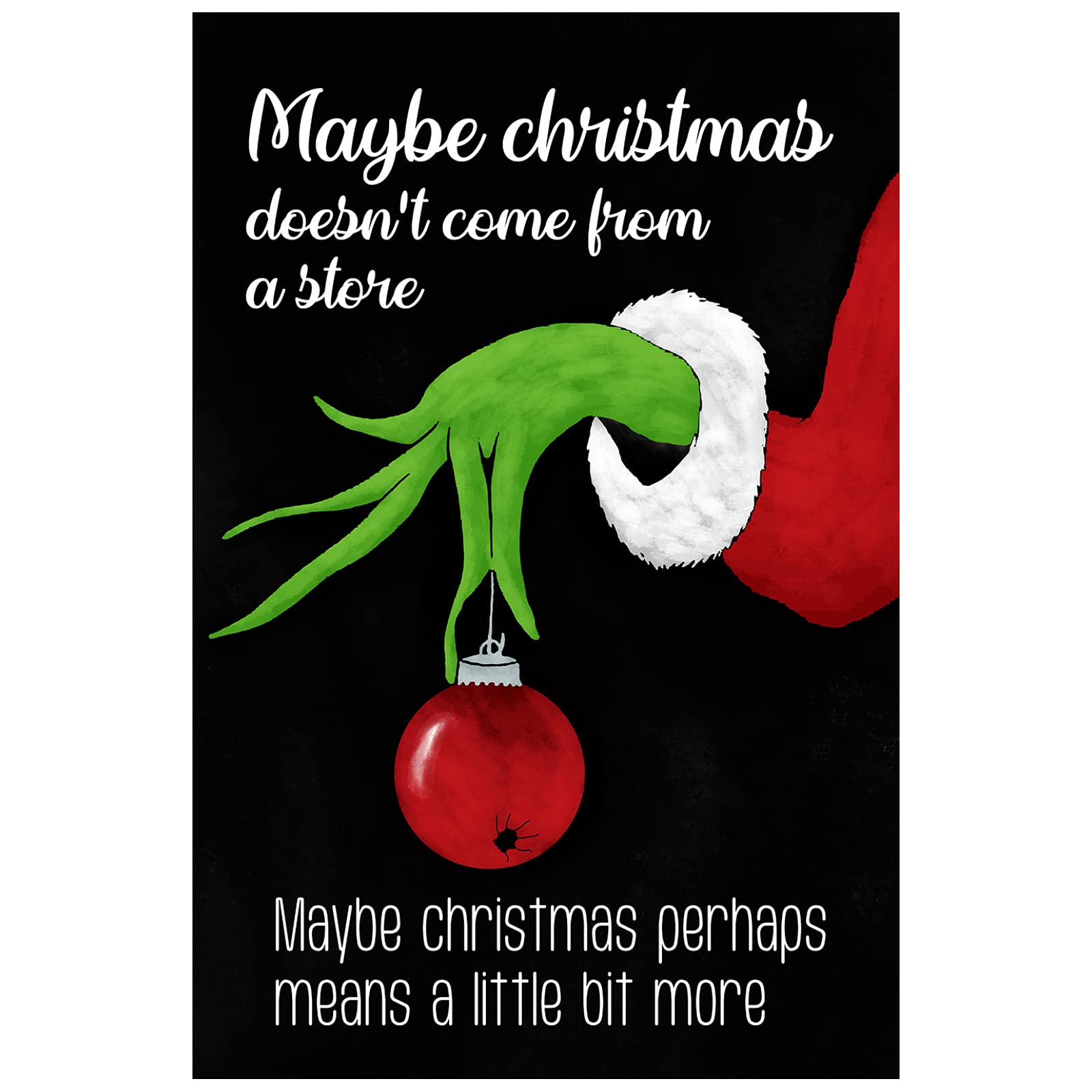 Texupday Merry Grinchmas Funny Christmas House Flag Winter Outdoor Yard Flag 28