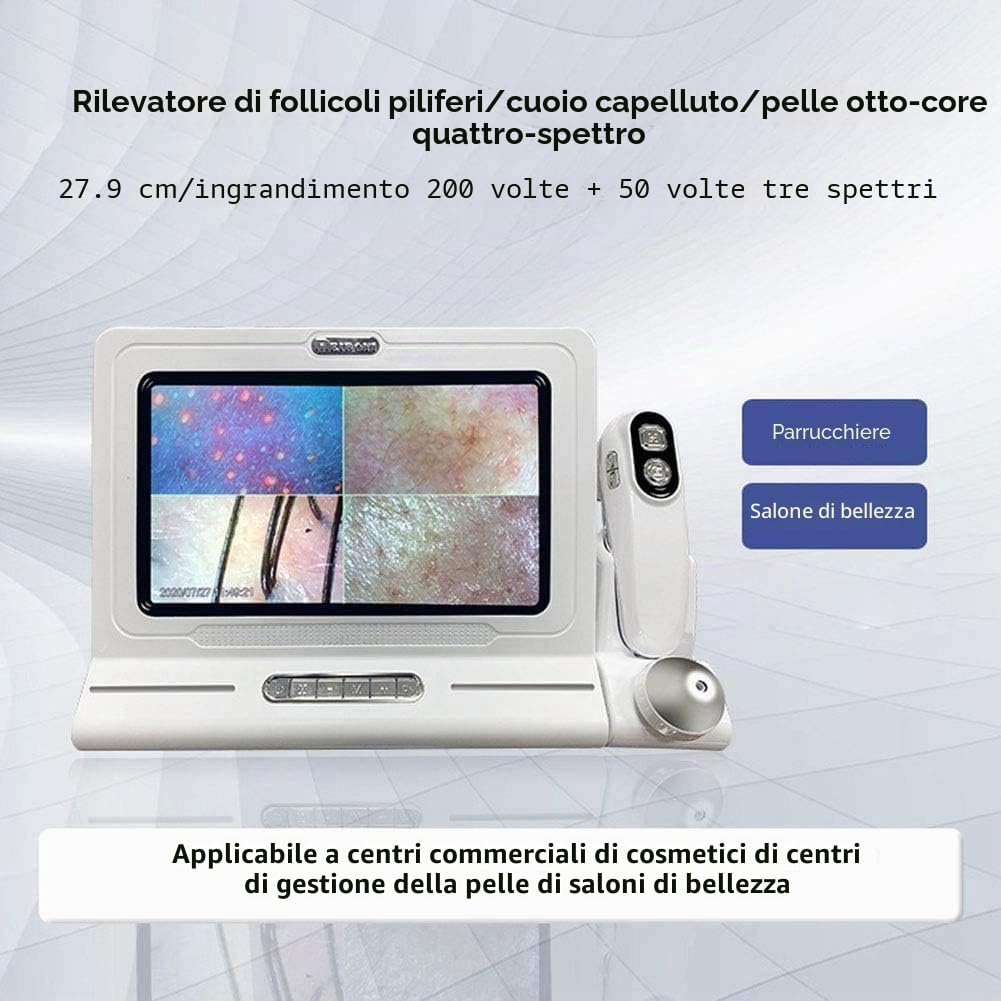 11 "Rilevatore del cuoio capelluto dei capelli della pelle del microscopio digitale dell'analizzatore della pelle Tester dei capelli per la cura dei capelli della pelle