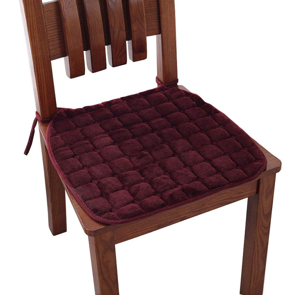 Cojín de asiento para silla antideslizante burdeos 50x50 suave y sólido