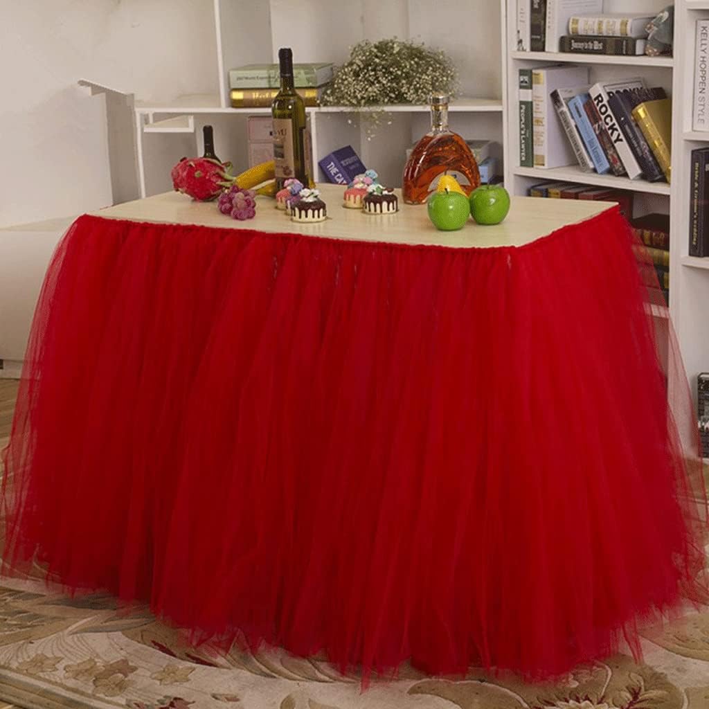 100 * 80cm DIY Table Skirting Customize Handmade Skirt Birthday Party Wedding Decoration Home(Black)
