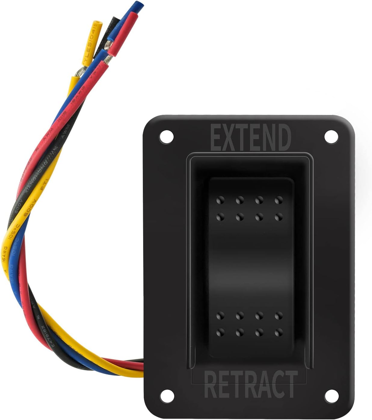 Power Stabilizer Switch, Briidea RV Jack Switch Electric Jack Switch with Harness 12V Extend Retract for Stabilizer Jacks, Black