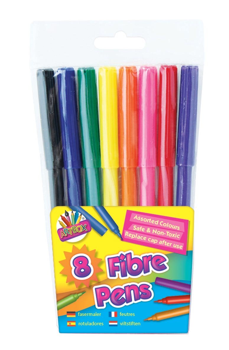 Tallon 8 Fibre Colouring Pens Set