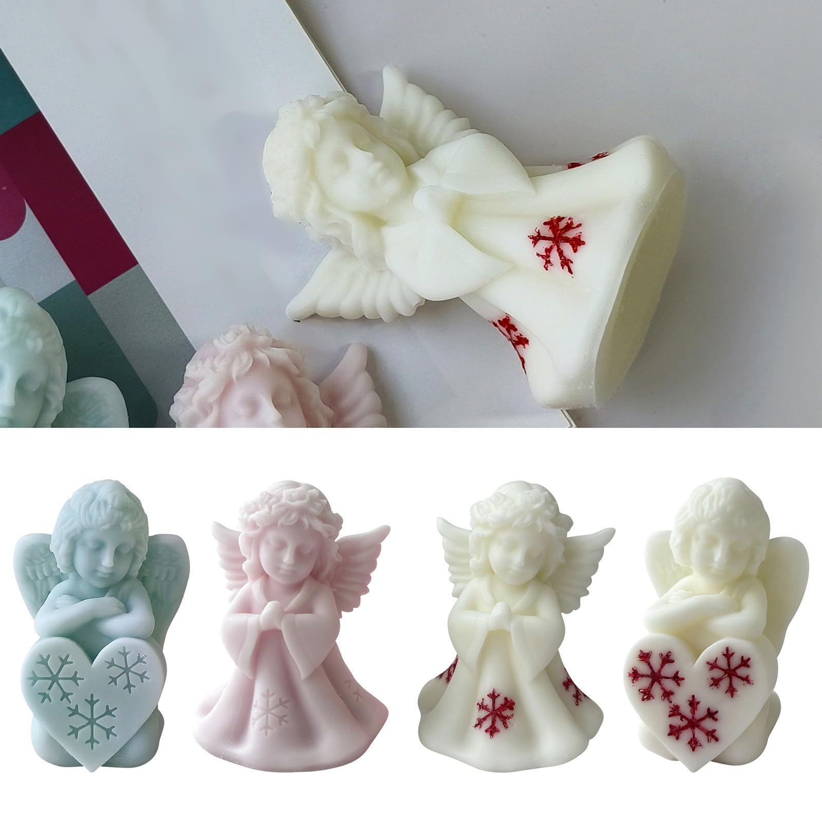 Stampi in silicone per la produzione di sapone, serie natalizia in resina, adatti per ogni occasione