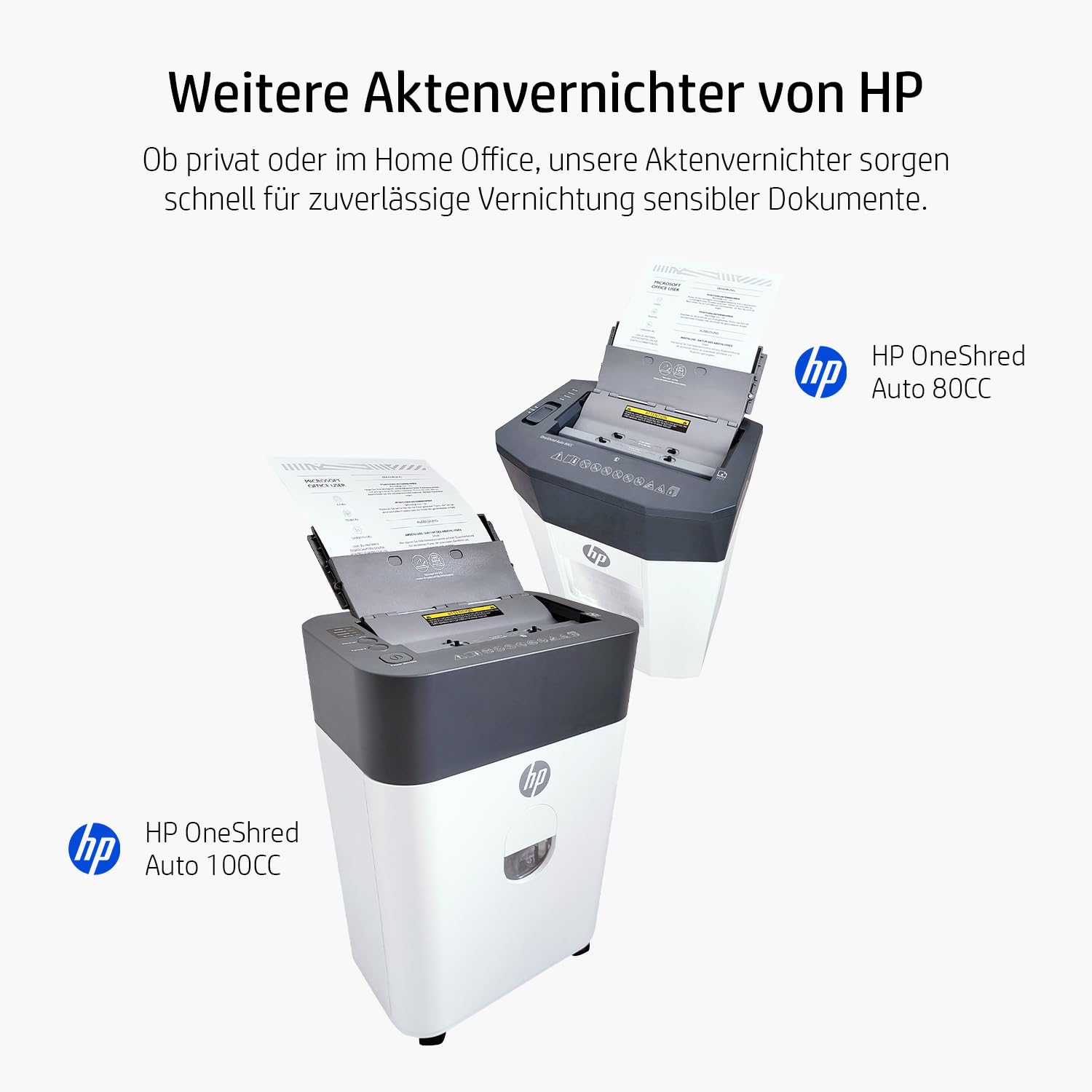 HP One HRED Auto 200CC biało-szara niszczarka