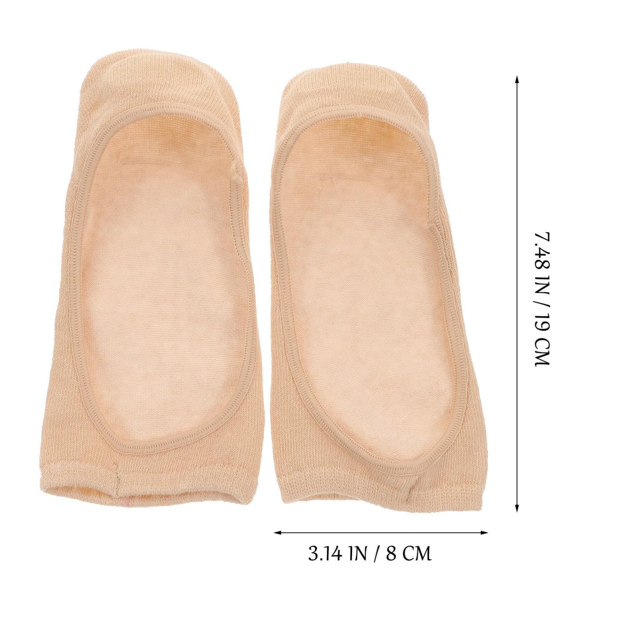 NOLITOY Lot de 6 paires de chaussettes antidérapantes en silicone avec bout ouvert pour femme