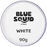 Blue Squid PRO Face Paint - Professional Water Based Single Cake Facepaint & Body Paints - SFX Makeup, Kids Adults Face Painting for Costume, Halloween, Cosplay - Classic White 90g / 3oz