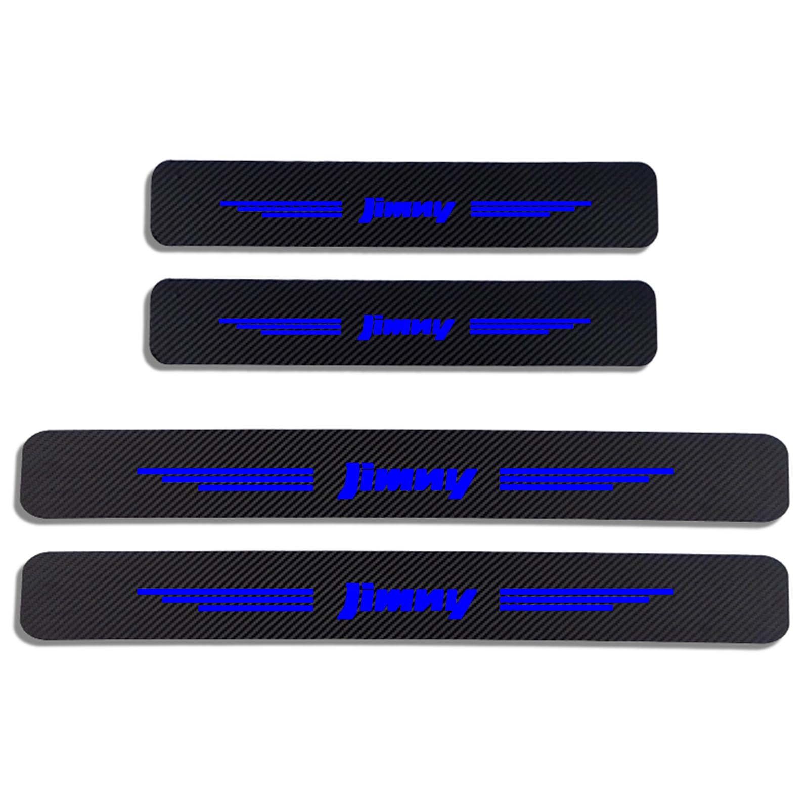 KAFMZEP Car Door Sill Protector for Suzuki JIMNY 4PCS Car Door Sill Scuff Plate Carbon Fiber Stickers Accessories,Blue
