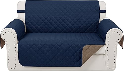 Miniatura 1 de Fundas para silla reclinable, reversible, funda de sofá para mascotas, protector de muebles para niños perezosos (silla de 23 pulgadas, azul