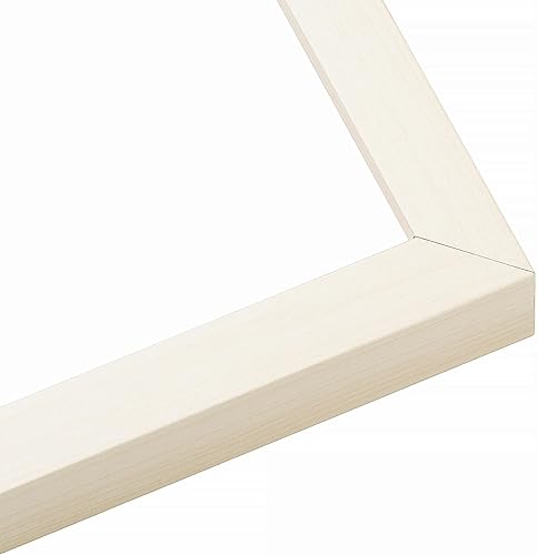 Miniatura 2 de Marco de caja de sombra de 14 x 22 pulgadas, madera lavada blanca, con una profundidad de visualización utilizable de 34 pulgadas, incluye una tabla