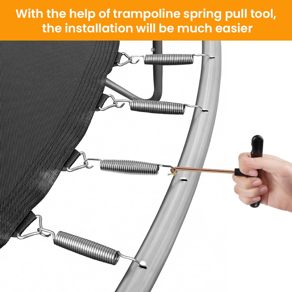 Ressorts de Trampoline 8 Pièces avec Crochets, Rechange pour 6-14 Pieds