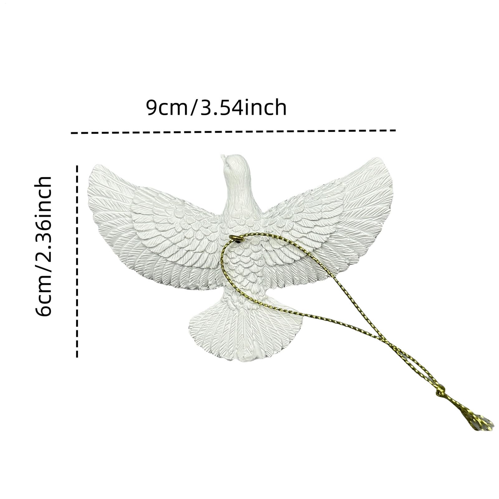 De La Navidad De Las Tórtolas De La Amistad | 2 Piezas De Ornamento Colgantes De Palomas De La Paz Blanca | Regalo De Ornamento De Navidad De Tórtolas De La Amistad, Decoración Del Hogar De Boda