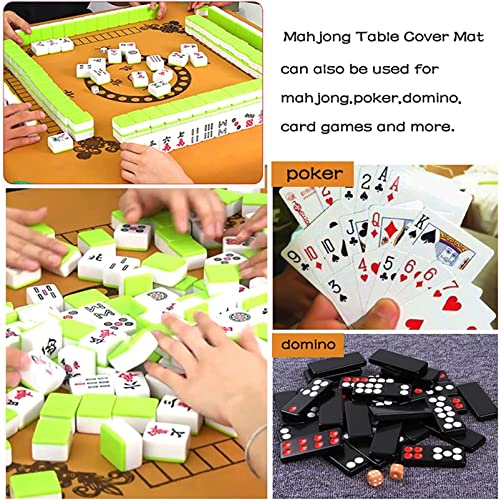 Tapete antideslizante para mesa de Mahjong 80x80 cm miniatura 7