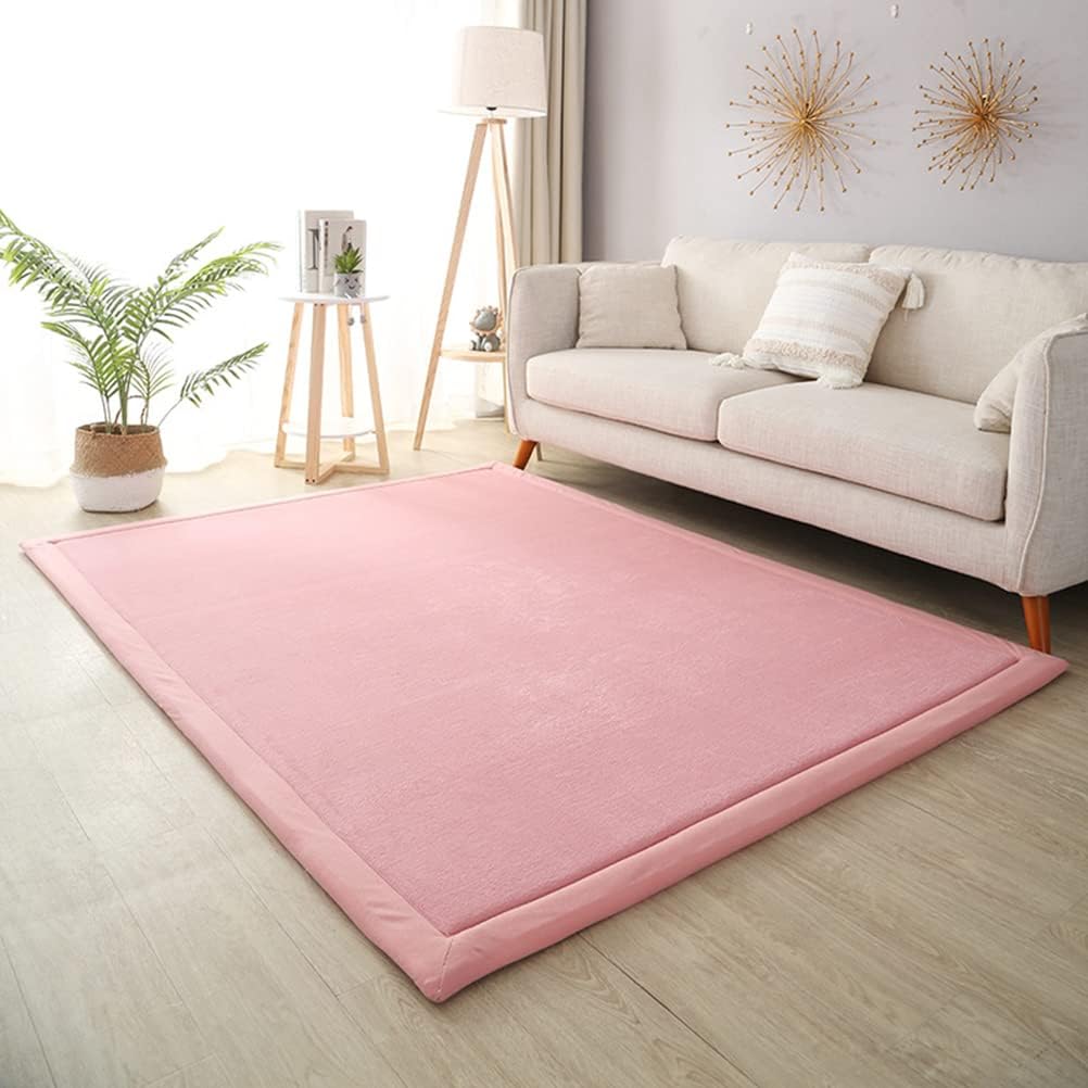 Joydec Large Foldable Baby Play Mat, Crawling Mat for Infant and Toddlers, Extra Soft Activity Floor Mat for kids Playroom Bedroom, Pink, 200x280cm