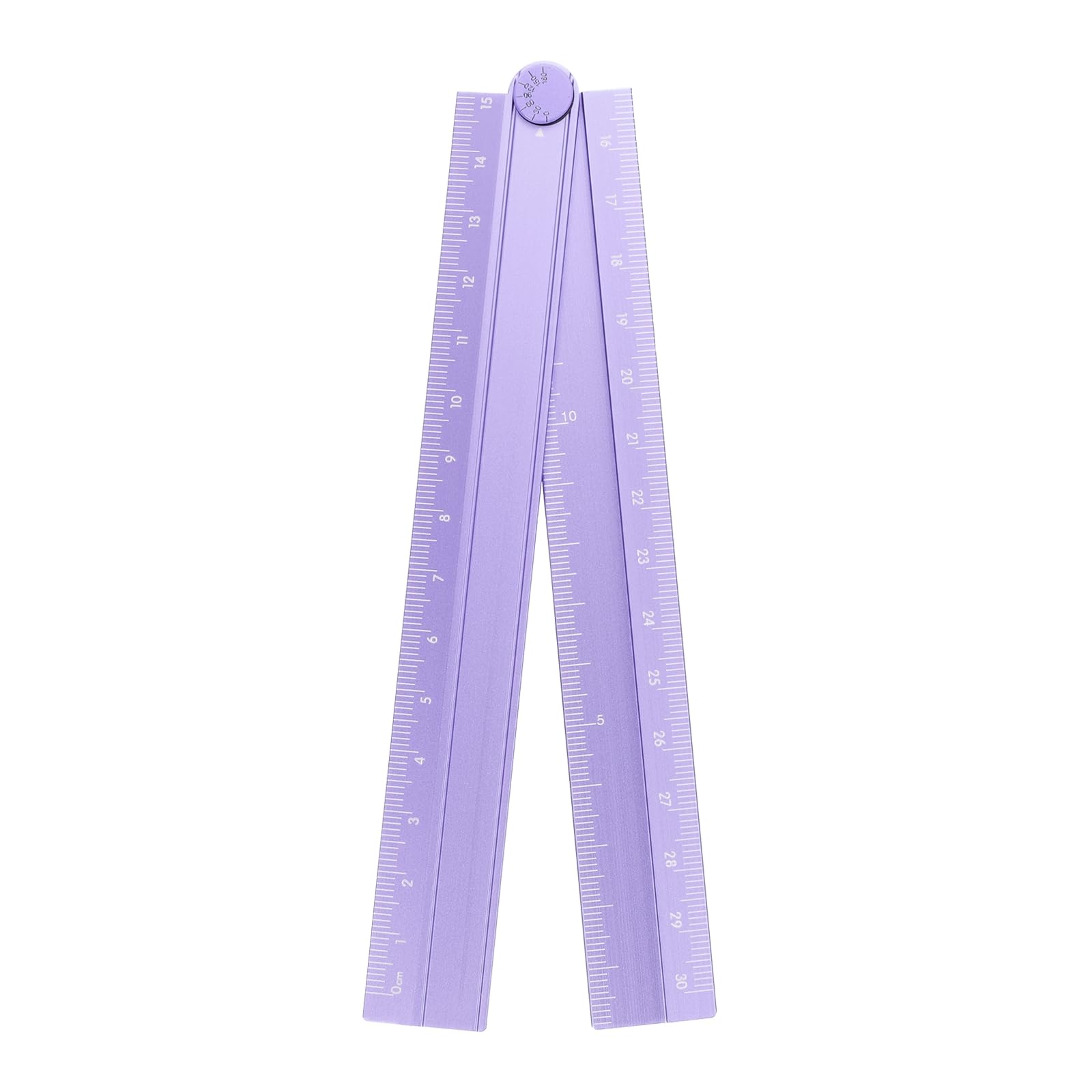 HARFINGTON Folding Straight Ruler 30cm Metric Aluminum Alloy Protractor Foldable Angle Ruler Geometric Measuring Tool with Angle Line for Architects