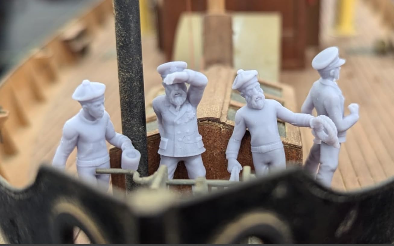 1/48 Scale Model Sailors 1:48 Resin Sailor Figurines for Model Ships Highly Detailed 1/48 Scale Crew for RC & Static Model Boats Premium Quality Miniature Sailors for Dioramas & Maritime Displays - Image 2