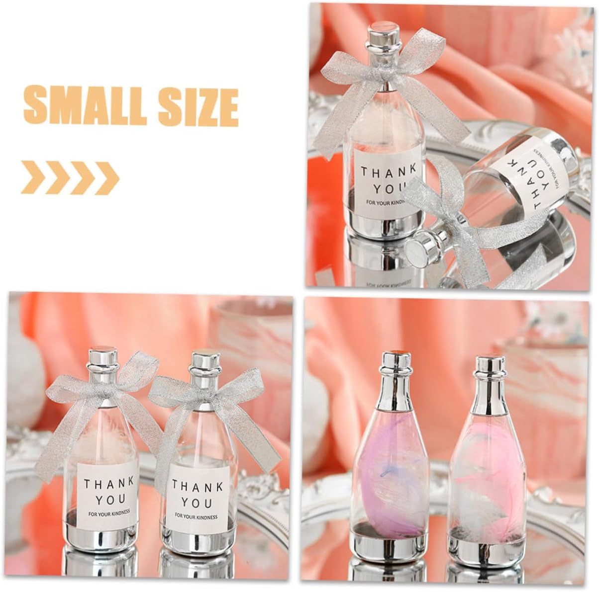 20pcs Silver Wine Bottle Shape Candy Containers Wedding Favor Boxes Large Candy Cases for Banquet Party Supplies