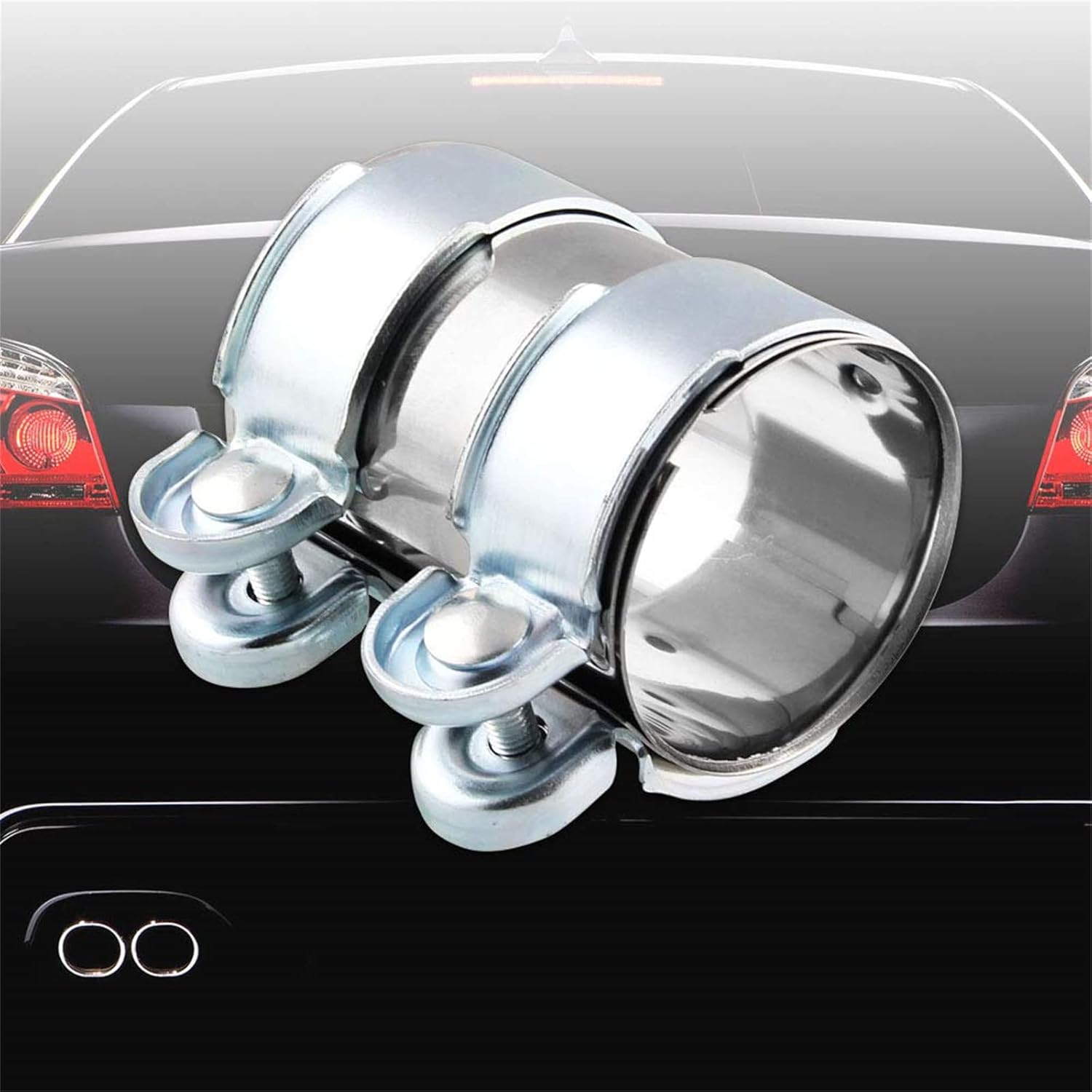 RULLINE 2 inch Hardware Exhaust Clamp, Lap Joint+Bolts Band