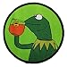 GuDeKe Kermit Aucune de Mes Affaires Grenouille Siroter du thé Patches Broderie