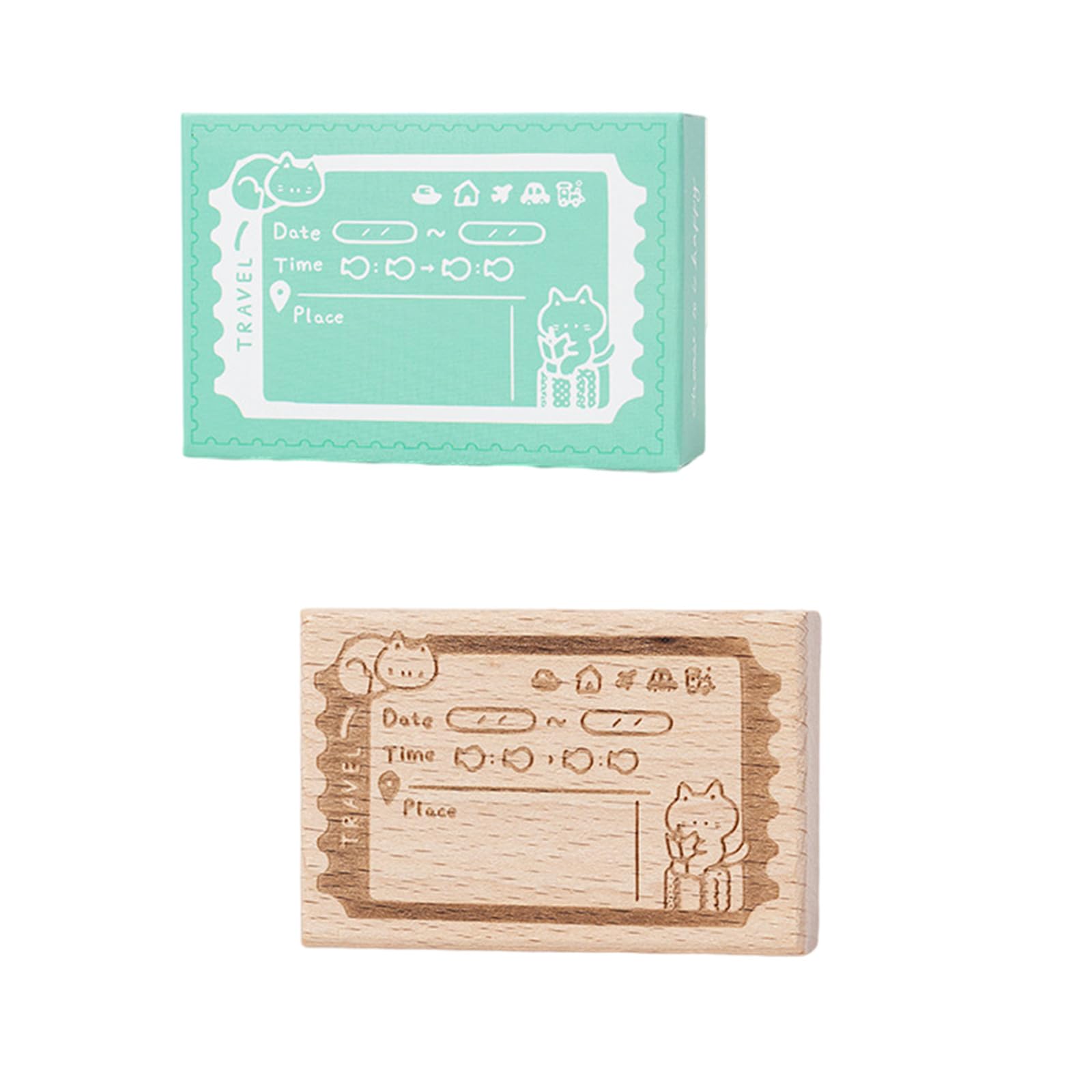 GTYLF Wood Craft Stamp Scrapbooking Background Stamp Kitten Animal Theme for Scrapbook Card Making Journal Planner Album Artistic