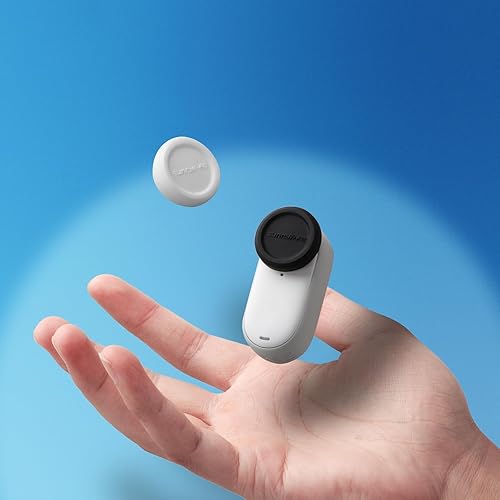 Miniatura 6 de Juego de 2 tapas de lente para Insta360 Go 3S, silicona, resistentes a los arañazos, a la suciedad (negro, blanco)