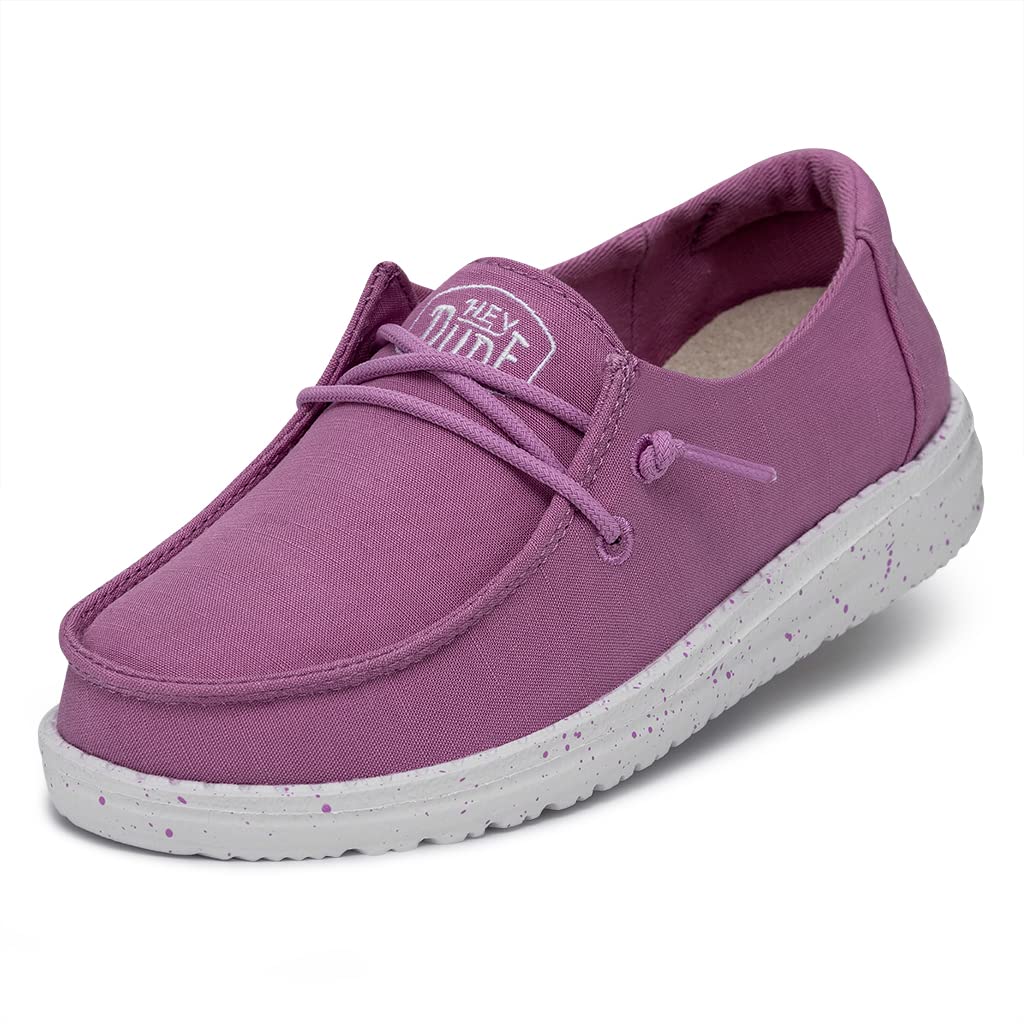Hey Dude Wendy Youth Slub Canvas, Moc Toe Shoes Niñas
