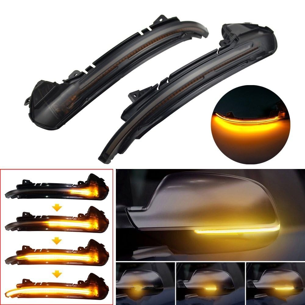 Für Audi A6 C7 C7.5 RS6 S6 4G 2012 2013 2014 2015 2016 2017 2018 Seitenblinker Blinker Dynamische Umdrehungssignale Licht,LED-Blinkerlicht,Auto-Außenmodifikationszubehör,A