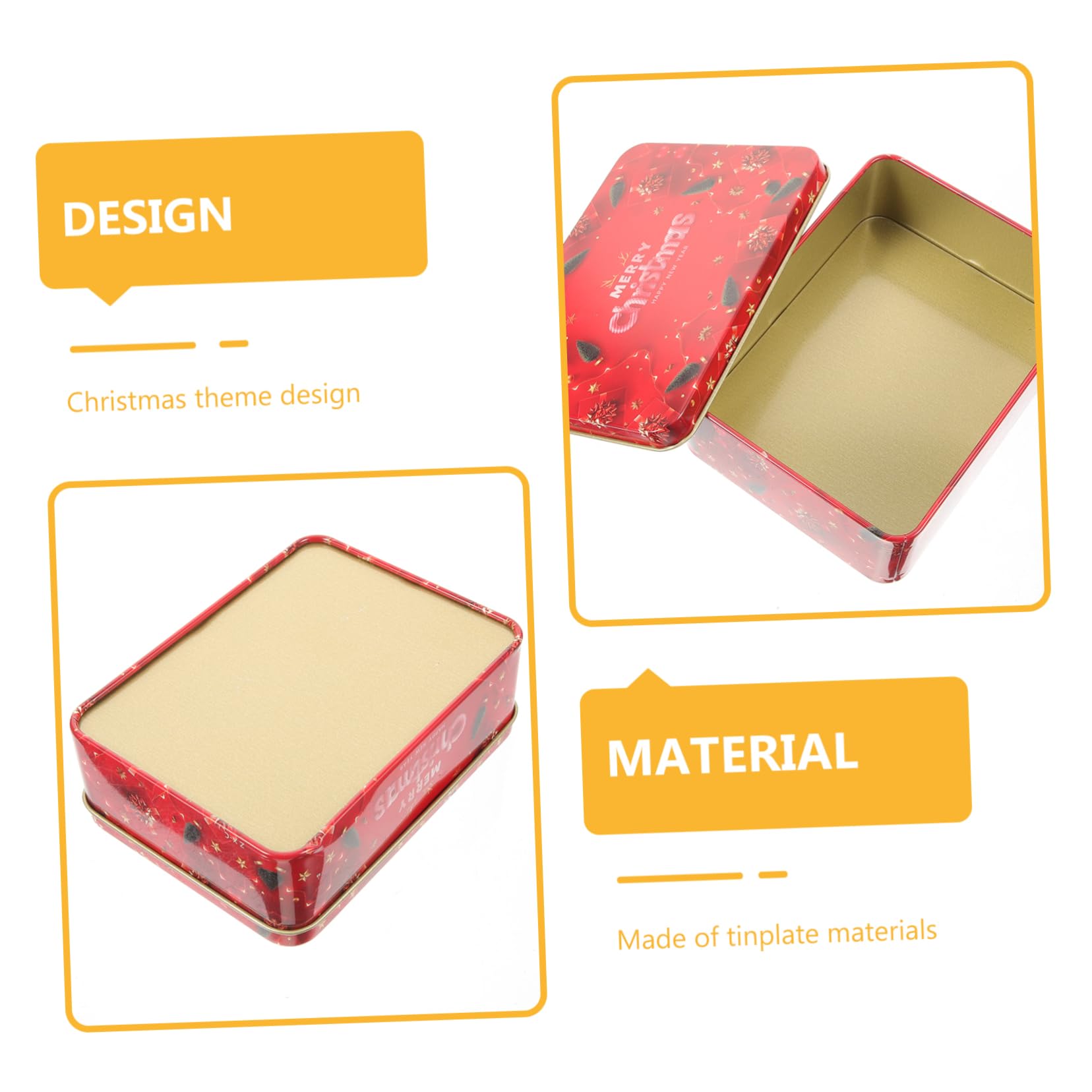 Mipcase 8 Teiliges Kleine Blechdosen mit Deckel Weihnachtskarton Metallboxen für Geschenke Kekse Karten Festliche Aufbewahrung Stabile Vorratsdose mit Weihnachtlichem Design