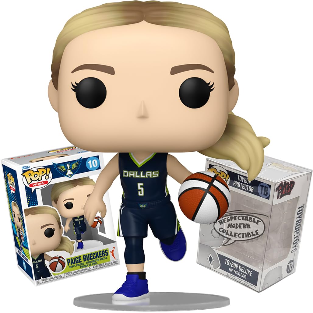 Funko Dallas Wings Paige Bueckers Explorer Edition Uniforme + ToyBop Protector: WNBA Basketball Pop! Figura de vinilo deportiva (incluye estuche de coleccionista Pro-Deluxe Pop Protector Caja de