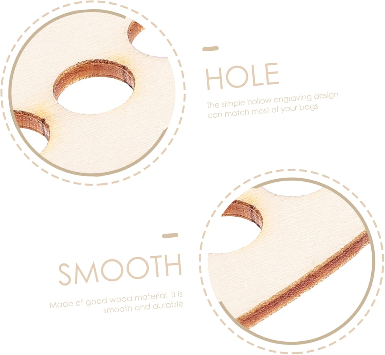 Operitacx 2pcs DIY Bag Material Wooden Bag Bottoms for Crocheting Round Bottoms Shaping Bases