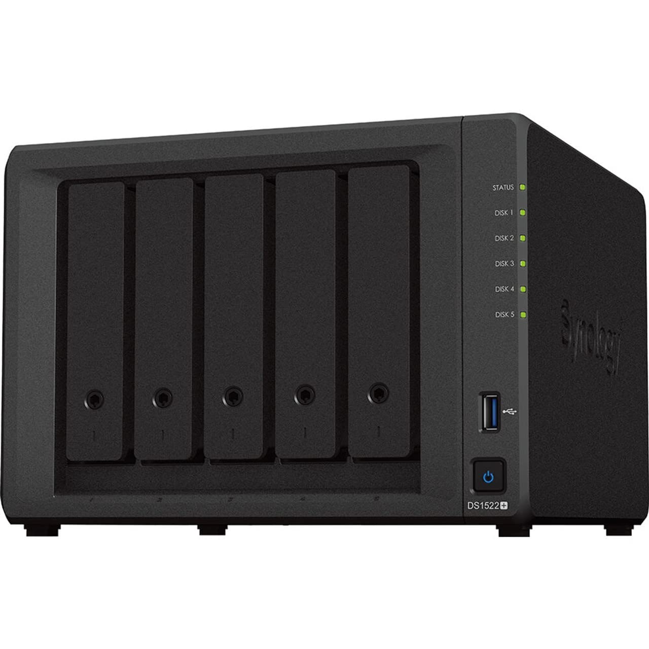 CustomTechSales DS1522+ 5-Bay DiskStation Bundle with 16GB RAM, 800GB (2x400GB) Cache and 40TB (5 x 8TB) of Enterprise HAT5300 Drives Fully Assembled and Tested