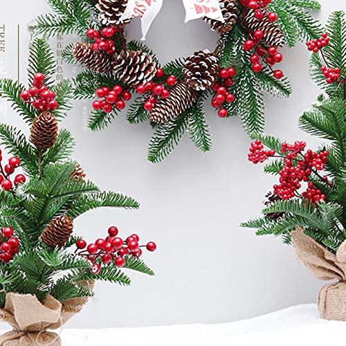 Mini árvore de Natal DAMEING, mesa de árvore em miniatura, árvore de mesa artificial com decoração d