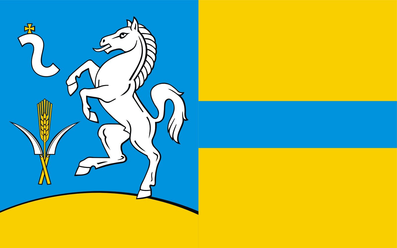 Drapeau Large POL gmina Koniusza pour célébration et cérémonie