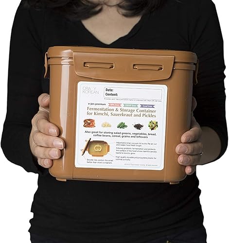 Miniatura 7 de Auténtico contenedor Crazy Korean Cooking Kimchi de 0.9 galones (3.4 litros), paquete de 2
