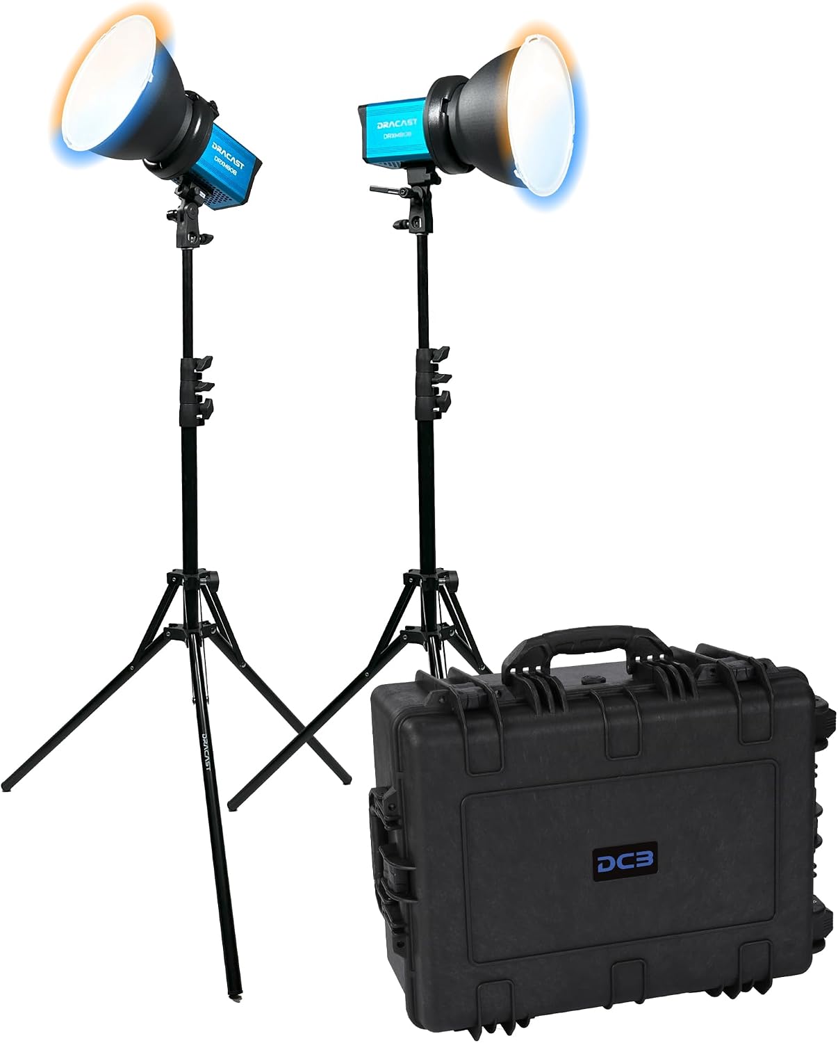 Dracast X Series M80 Bi-Color LED 2 Light Kit with Injection Molded Travel Case