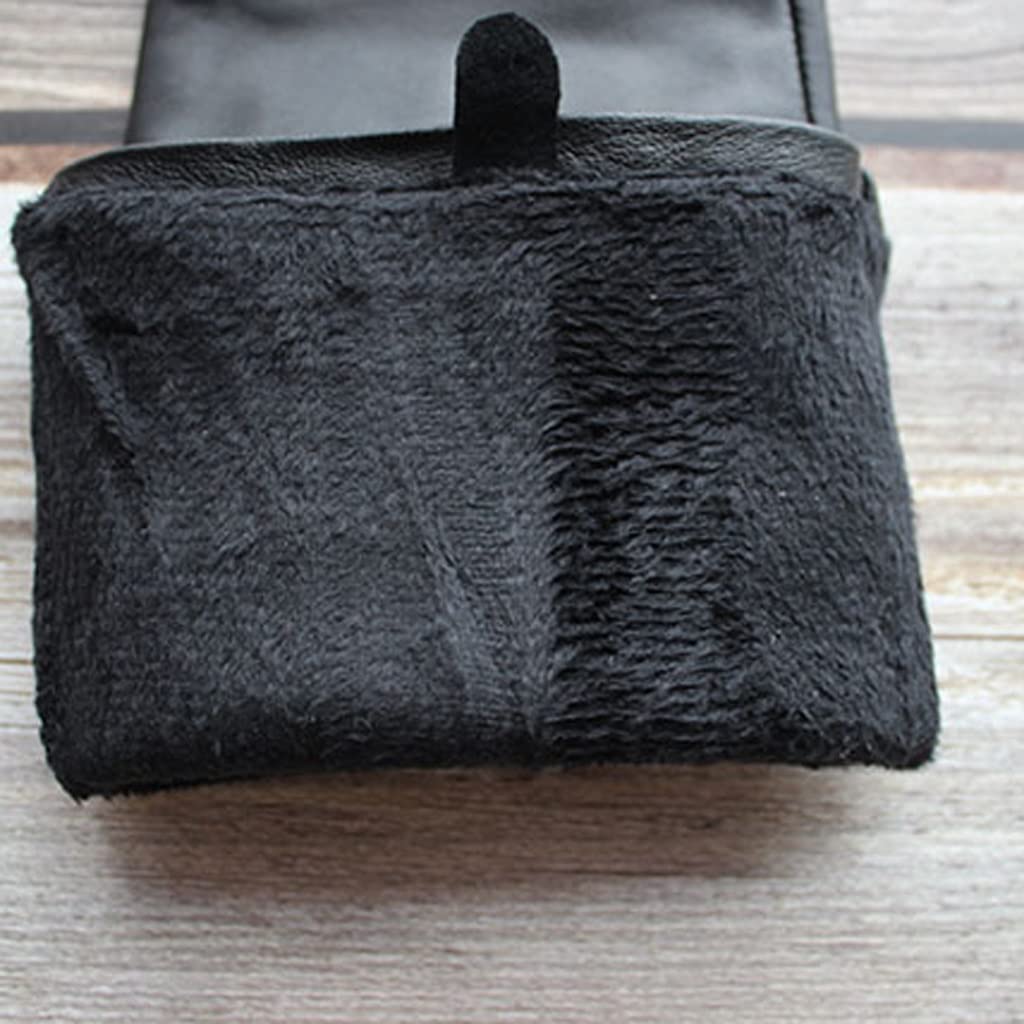 Guantes Largos de Cuero con Cremallera para Mujer, Guantes Suaves, cálidos para otoño e