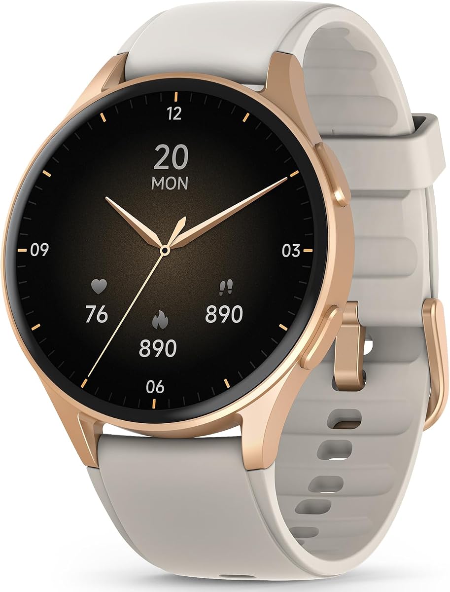 Reloj inteligente para mujer con GPS integrado y Alexa (hacer/responder llamada), rastreador de actividad física AMOLED de 1,32 pulgadas con brújula altímetro para senderismo, correr, monitor HRV/sueño/SpO2, resistente al agua hasta 50 m para iPhone Android