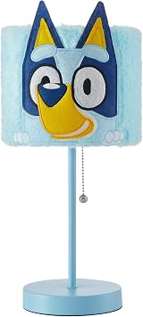 Idea Nuova Bluey Figural Table Lamp with Soft Plush Shade, Kids Bedroom & Nursery Night Light,Cute Bluey Character Decor for Kids,Ideal for Playrooms & Reading Nooks
