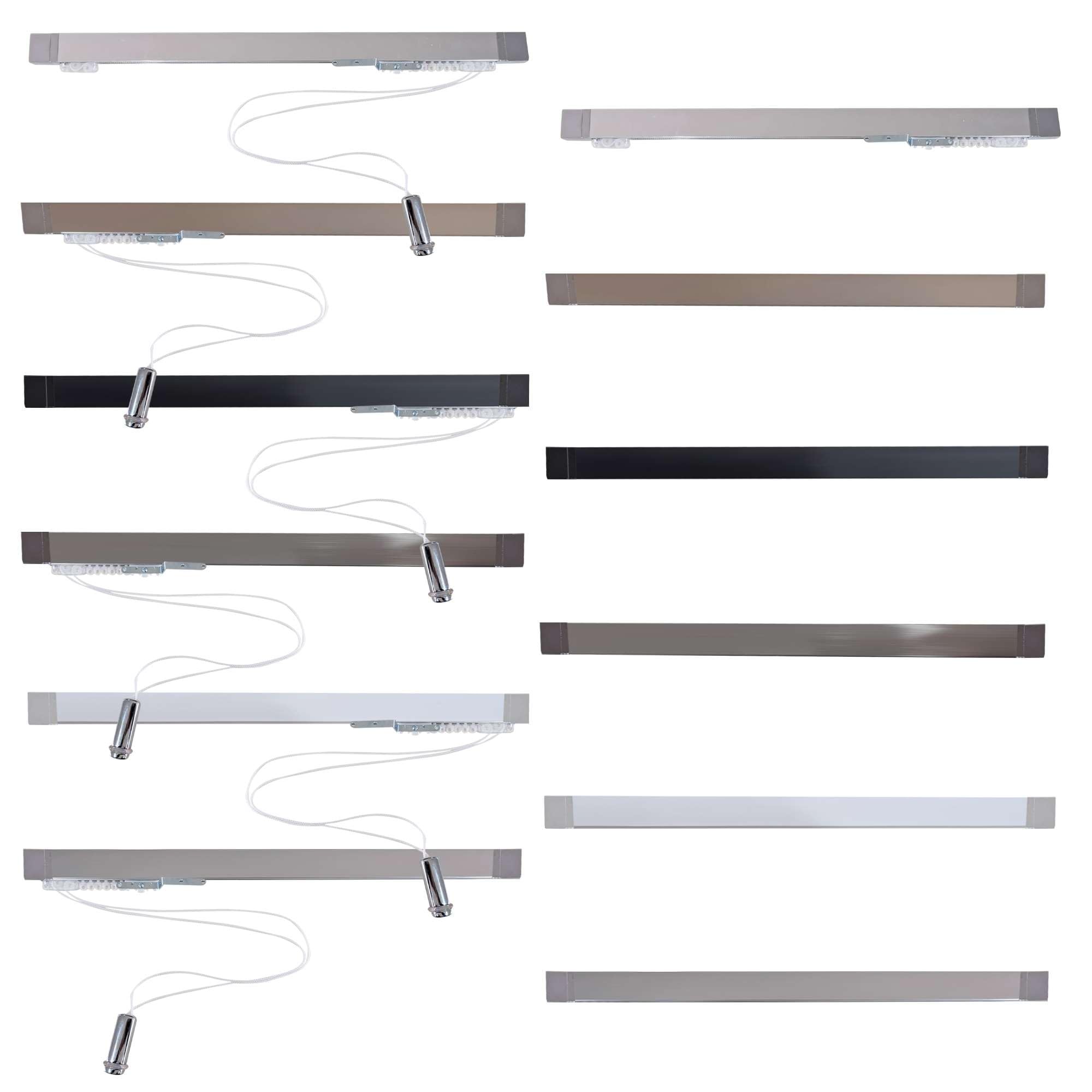 TENDEEVOLUTION - Binario Tenda Soffitto o Parete 40 x 13 mm in Alluminio, Colore e Accessori Personalizzabili su Misura. Binario per Tende a Onda o Arricciate, Curtain Track